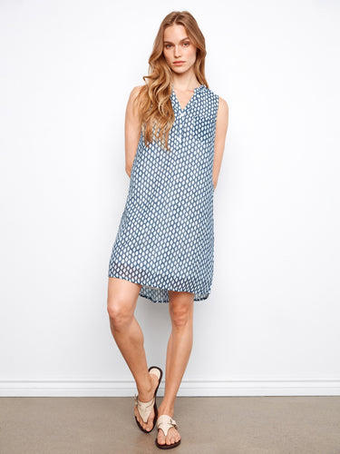 Women's Henley Sleeveless Dress | Mini