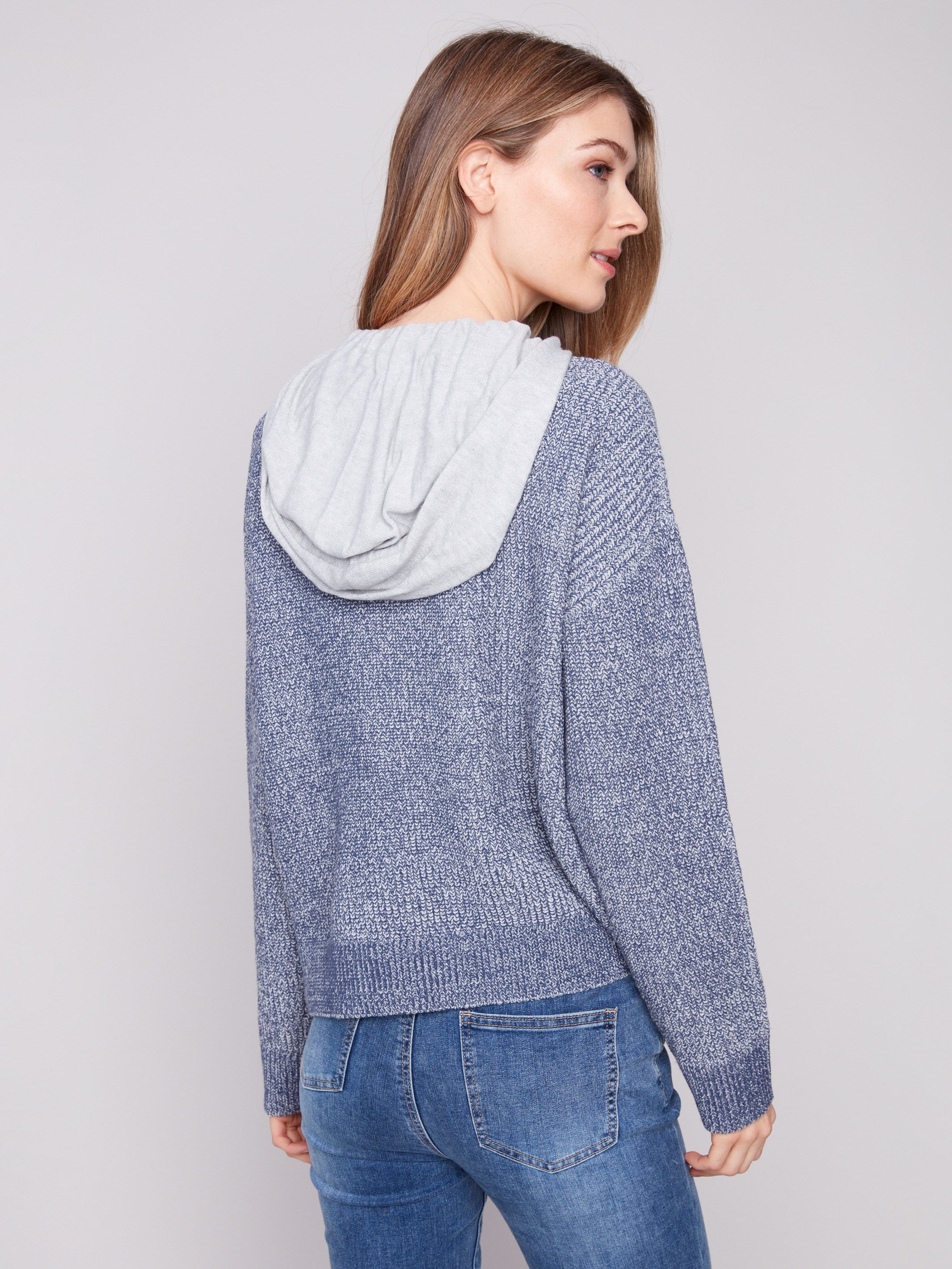 Stylish long-sleeve hoodie with comfortable drop shoulders and chic design details by Charlie B.