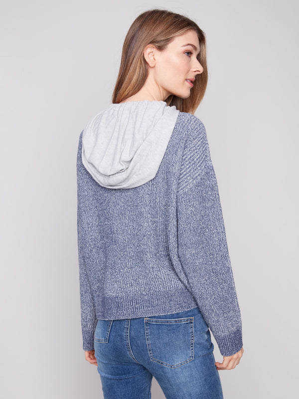 Stylish long-sleeve hoodie with comfortable drop shoulders and chic design details by Charlie B.