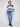 Stylish bell sleeves enhance this blue chevron patterned sweater, perfect for any occasion by Charlie B.