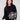Black sweater with a jacquard floral pattern, showcasing a relaxed fit design and long sleeves for comfort by Charlie B.