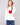 White plush knit sweater with a crew neck and Queen of Hearts design, featuring bold red graphics by Charlie B.