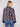 Elegant navy blue sweater with a crew neckline and bold geometric patterns by Charlie B.