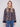 Chic navy blue jacquard sweater highlighting its relaxed fit and stylish design by Charlie B.