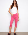 These vibrant pink pants feature a slim fit design with a flattering knee length, perfect for casual outings. By Charlie B.
