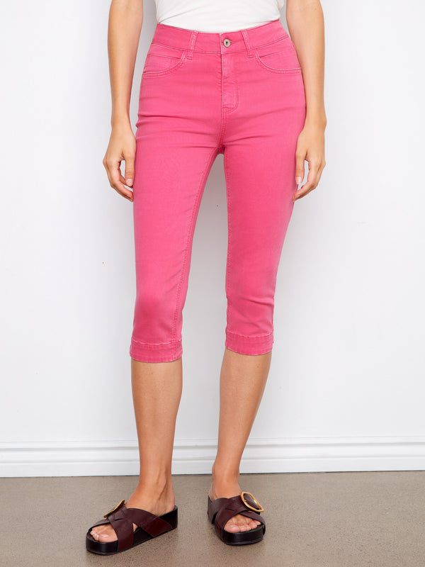 Crafted from stretch twill fabric, these pants offer comfort and flexibility while maintaining a chic look. By Charlie B.