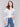 Knit fabric cardigan with a striped pattern in denim hues by Charlie B.