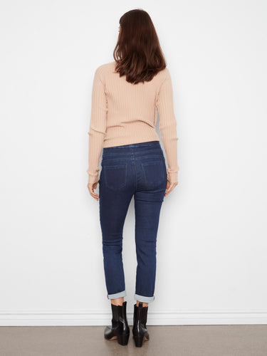 Stretch knit denim ensures flexibility and ease of movement in these stylish jogger pants by Charlie B.