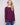 Berry knit sweater featuring a chic boat neck design and rounded hem by Charlie B.