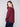 Chic cabernet knit sweater showcasing intricate cuff lace-up details for extra flair by Charlie B.