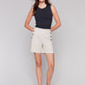 Natural color shorts with side and back pockets by Charlie B.