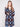 Unlined crochet coat in twilight, adorned with a striking geometric pattern and sophisticated style by Charlie B.