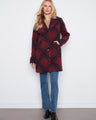Plaid coat with a tailored collar and button-front closure, ideal for a chic look. By Charlie B.