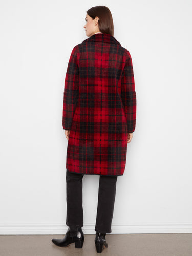 Experience ultimate comfort with the relaxed fit of this stylish plaid coat, ideal for layering by Charlie B.