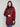 Long quilted puffer jacket in cabernet with stylish side zipper details by Charlie B.
