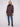 Mocha quilted puffer jacket with rib knit collar, featuring a sleek zipper front and snap buttons by Charlie B.