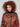 Fashionable sepia puffer jacket designed with two front welt pockets for convenience by Charlie B.