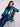 Evergreen puffer coat designed with elegant rib knit collar and cuffs for added warmth by Charlie B.