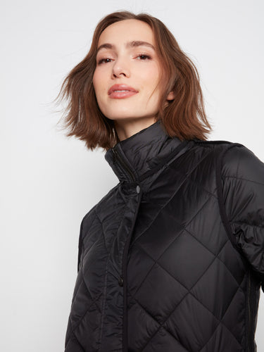 Classic quilted pattern enhanced with practical welt pockets adds functionality without compromising on style in this chic piece by Charlie B.