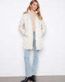 Quilted coat with a removable hood, perfect for versatile styling and added warmth by Charlie B.