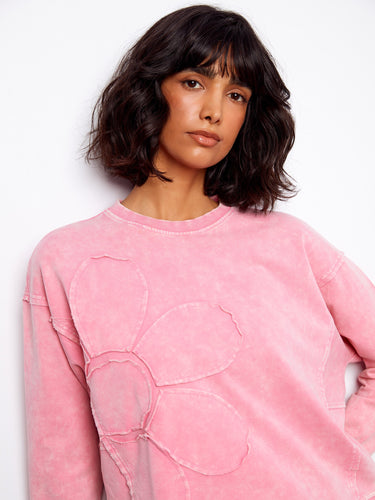 Comfortable pink top showcasing drop shoulders for an effortlessly chic look, ideal for everyday wear by Charlie B.