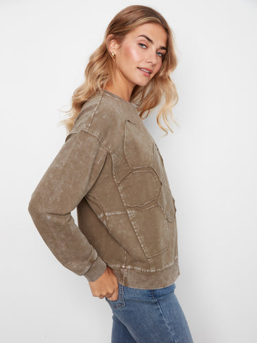 Crafted from stretch cotton, this sweatshirt ensures flexibility and comfort for all-day wear by Charlie B.