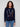Navy sweater with colorful 'LOVE' embroidery, showcasing a relaxed drop shoulder fit and ribbed cuffs for added style by Charlie B.