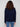 Classic navy sweater highlighted by intricate 'LOVE' soutache embroidery, offering a chic drop shoulder look by Charlie B.