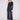 Cropped blue black jeans with a regular rise and subtle metallic finish, featuring front patch pockets by Charlie B.