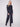 Fashionable flare fit blue black jeans with subtle metallic detailing for an elegant touch by Charlie B.