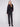 Elegant black sweater with floral soutache details and wide cuffs for a stylish look by Charlie B.