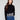 Black sweater featuring a mock neck and elegant drop shoulder design, highlighted by floral lace hem by Charlie B.