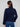 Chic navy pullover with open sleeve cuffs that provide both comfort and style by Charlie B.