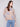 Heather nutmeg sweater with blue floral pattern and raglan sleeves by Charlie B.