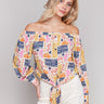 Batik blouse featuring a unique abstract pattern by Charlie B.
