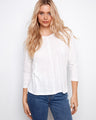 White top featuring a stylish front seam detail, crafted from organic cotton, by Charlie B.