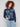 Heather denim sweater featuring paisley embroidery and a comfortable crew neck, perfect for any occasion by Charlie B.