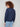 Ribbed cuffs add a touch of detail to this elegant heather denim paisley embroidered sweater by Charlie B.
