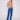 Indigo jeans with paisley embroidery and straight fit, featuring a long length for a modern look by Charlie B.
