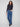 Medium blue jeans with a stylish flare leg, crafted from stretch denim for comfort and style by Charlie B.