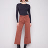 Sepia cropped pants with a stylish flare fit, perfect for any occasion by Charlie B.