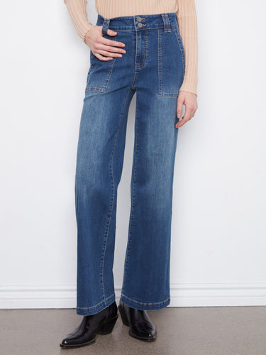 Crafted in full length, these jeans provide a classic silhouette that pairs well with various tops and shoes. By Charlie B.