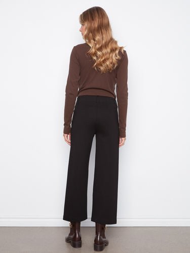 Crafted from stretch ponte fabric, these pants ensure comfort and flexibility throughout the day by Charlie B.