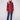 Cranberry plaid boucle knit coat with a chic tailored collar, ideal for stylish layering and comfort by Charlie B.