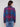 Experience the cozy texture of bouclé knit fabric in this plaid short coat, designed in striking navy and magenta tones by Charlie B.