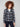 Plaid boucle knit short coat featuring hidden snaps closure and stylish design for a chic look by Charlie B.