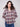 Fashionable berry plaid shirt with elegant blouson cuffs for a chic look by Charlie B.