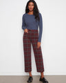 Plaid pants featuring a wide leg design, perfect for a relaxed yet stylish look. Crafted with attention to detail by Charlie B.