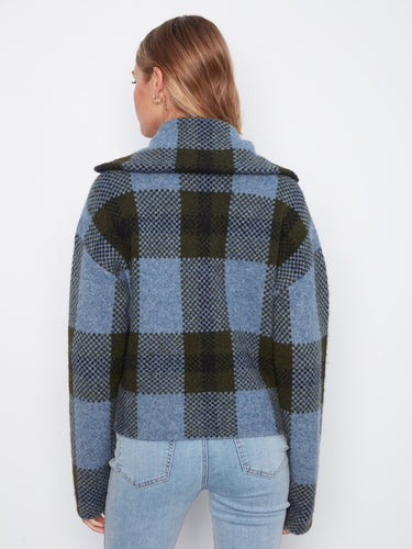 Relaxed fit plaid jacket designed for effortless style and ease of movement. By Charlie B.