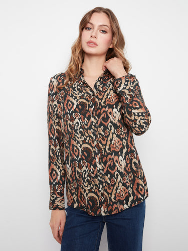 Crafted from lightweight fabric, this shirt offers comfort and breathability throughout the day. By Charlie B.